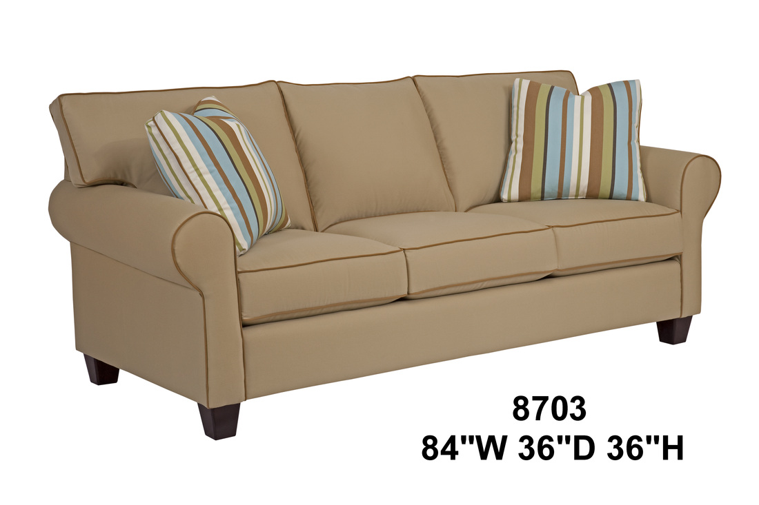 Glenda Quick Ship 90 Bench Cushion Sofa - Crypton Quicksilver - Classic  Carolina Home